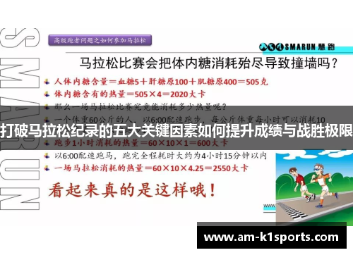 打破马拉松纪录的五大关键因素如何提升成绩与战胜极限 打破马拉松纪录的五大关键因素如何提升成绩与战胜极限